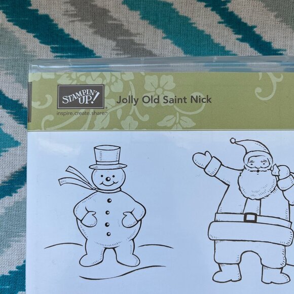 Stampin' Up! Jolly Old Saint Nick Clear Mount Cling Stamps, Set of 6 Stamps - Picture 2 of 7